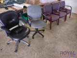 2 Rolling Chairs and 3 Stationary Chairs