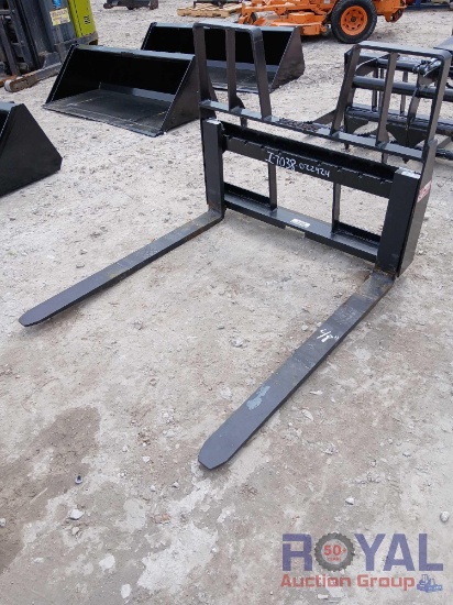 2024 Kivel 48in 4200lbs Fork Skid Steer Attachment