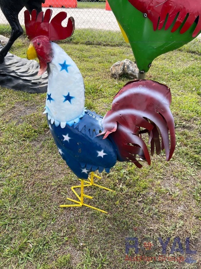 3ft Rooster Lawn Art