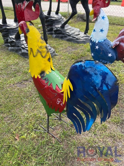 3ft Rooster Lawn Art