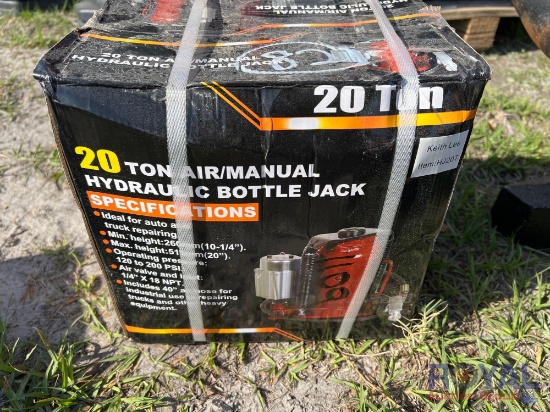 2024 20 Ton Air/Manual Hydraulic Bottle Jack