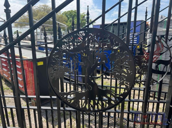 20ft Wrought Iron Gate Tree Design
