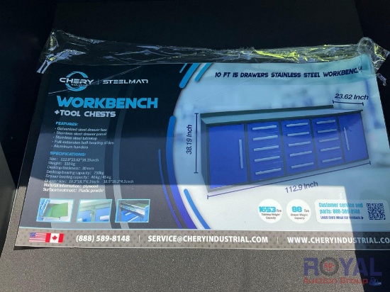 2024 Chery Steelman 10ft 15 Drawer Work Bench