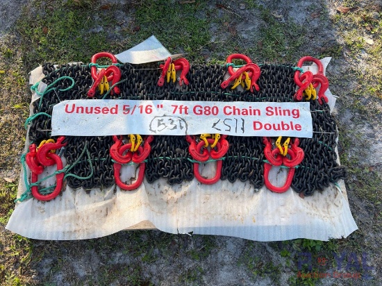 2024 Pallet of 5/16in 7ft G80 Chain Sling Double