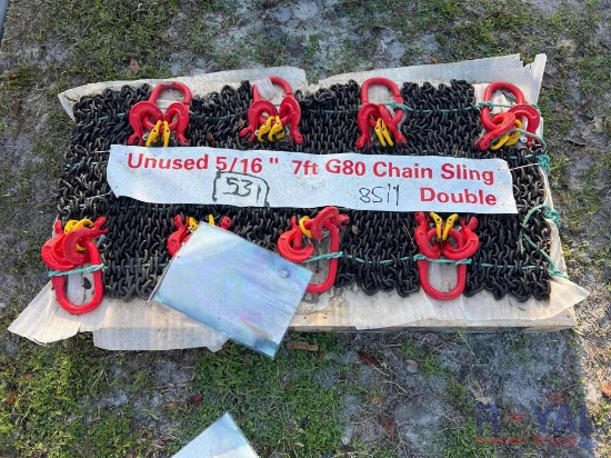 2024 Pallet of 5/16in 7ft G80 Chain Sling Double