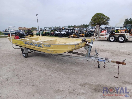 1990 Monark 18ft Boat with 1991 Quickload 20ft S/A Trailer