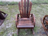 Wooden Wagon Wheel Rocker