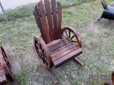 Wooden Wagon Wheel Rocker