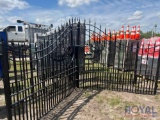 20ft Gate Wrought Iron - Single Deer Head