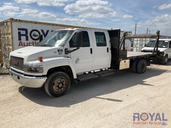 2004 GMC C5500 Crew Cab 12ft Flatbed Truck