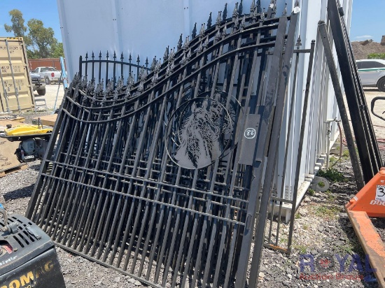 20 Ft. Wrought Iron Gates - Horse Design