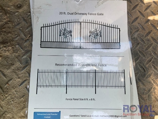 2024 20ft Horse Design Dual Driveway Fence Gate