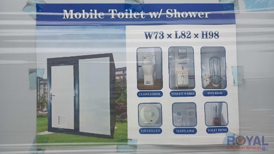 2024 73in x 82in x 98in Mobile Toilet w/ Shower