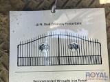2024 16ft Horse Design Duel Driveway Wrought Iron Fence Gate