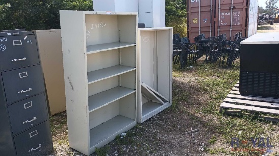 Set of Metal Shelves Two Pieces