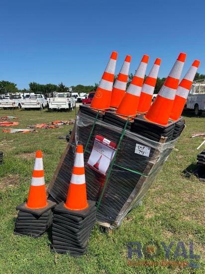 2024 Unused 250 PVC Safety Traffic Cones