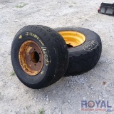 2 Used Tractor Tires with Wheels
