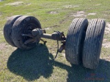 Truck Axle With Tires