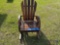 Wooden Wagon Wheel Rocking Chair
