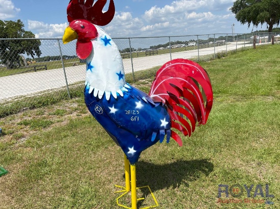 6ft Rooster Lawn Art