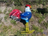 Patriotic Decorative Metal Rooster