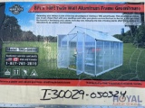 8x20ft Twin Wall Aluminum Frame Greenhouse