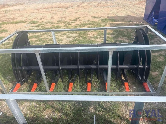2024 78in Heavy Grass Root Rake Skid Steer Attachment | Heavy ...