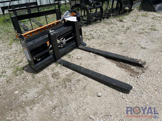 2024 48in Hydraulic 4-in-1 Fork Skid Steer Attachment