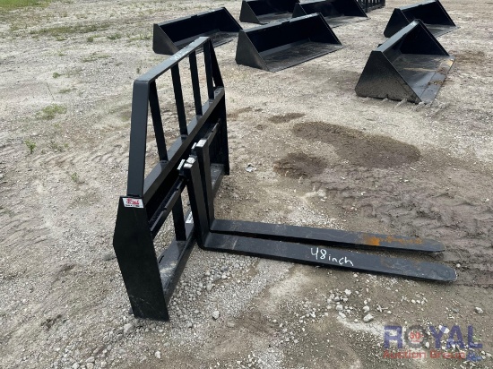 2024 Kivel 48in 3,500lbs Fork And Frame Skid Steer Attachment