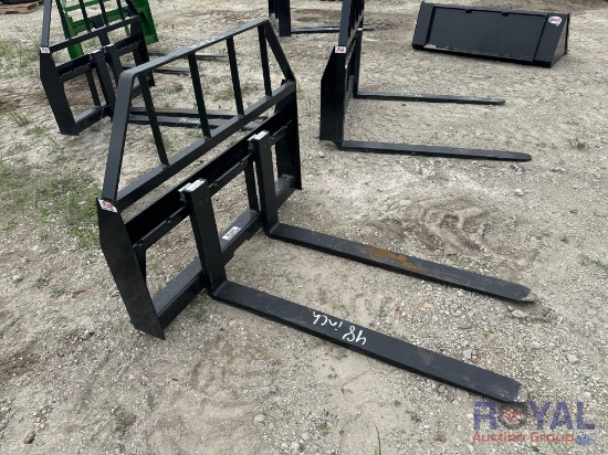 2024 Kivel 48in 3,500lbs Fork And Frame Skid Steer Attachment