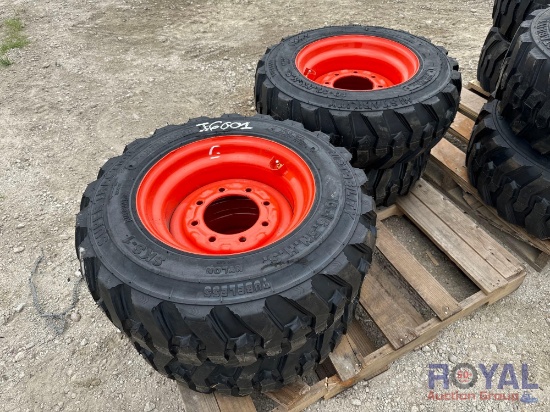 Unused 10-16.5 Skid Steer Tires And Wheels For Bobcat / Kubota
