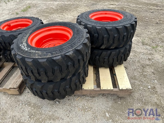 Unused 12-16.5 Skid Steer Tires And Wheels For Bobcat / Kubota