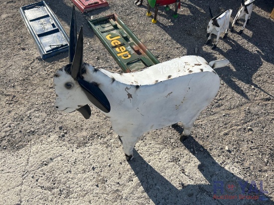 Metal Mother Goat Statue