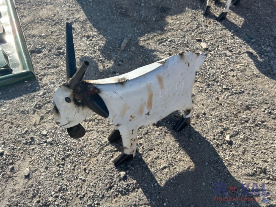 Metal Kid Goat Statue