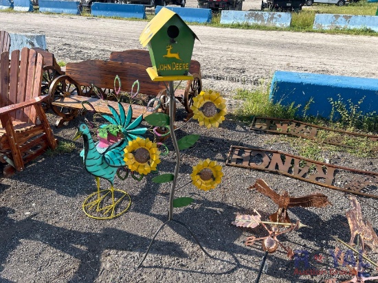 John Deere Metal Bird house