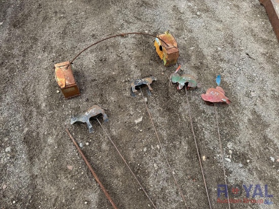 Assortment Of Metal Yard Art