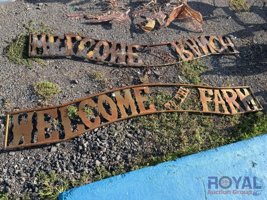 Welcome To The Farm Metal Sign