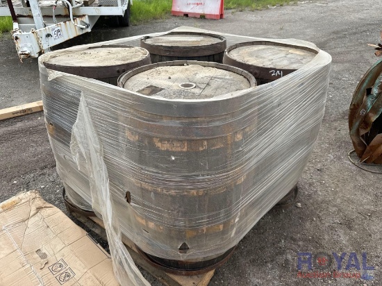 Four Wooden Barrels