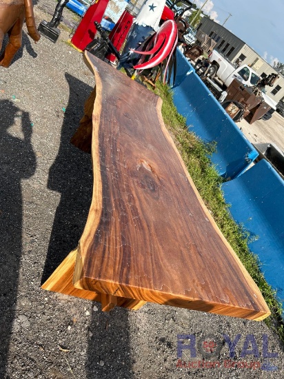 8.5ft Teak Wood Live Edge Table