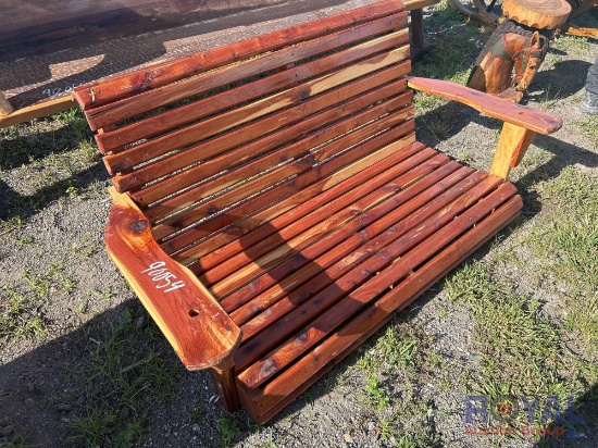 Red Cedar Wooden Porch Swing