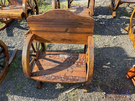 Wagon Wheel Wooden Chair