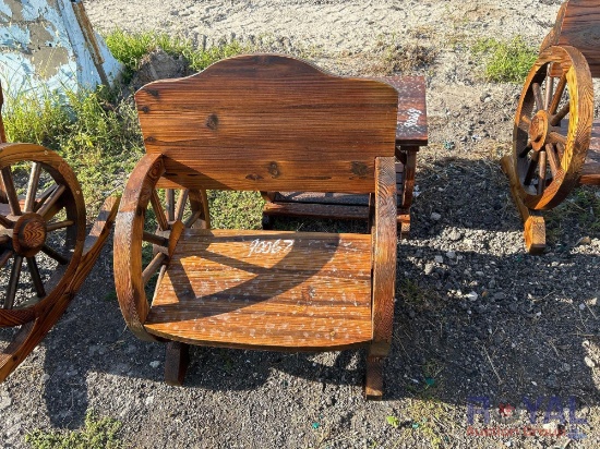 Wagon Wheel Wooden Chair