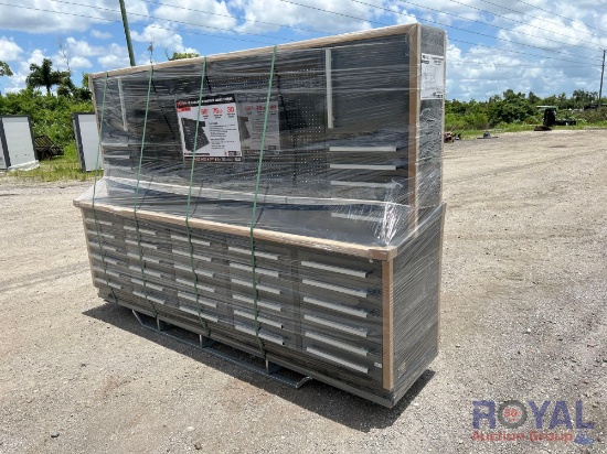 2024 TMG 10ft 30 Drawer Industrial Workbench Cabinet Combo