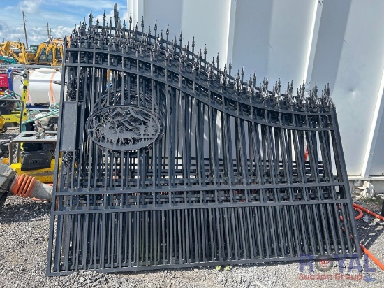 2024 Great Bear 14ft. Bi-Parting Elk Design Wrought Iron Gate