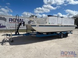 2018 Beachcat 23ft Saltwater Pontoon Boat with 25ft T/A Boat Trailer
