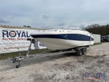 2013 SunDeck Hurricane 2400 OB 24ft Boat with 26ft T/A Trailer