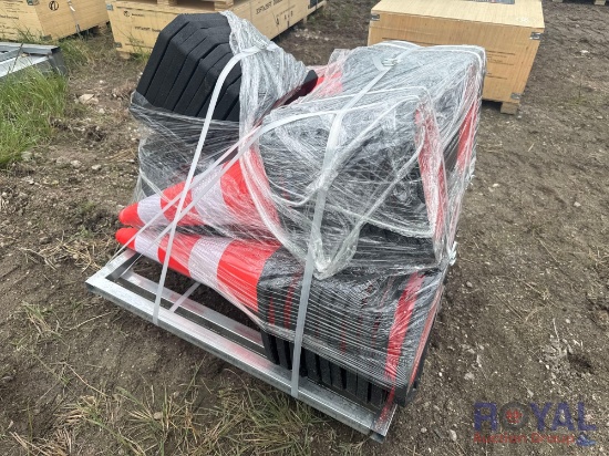 2024 AllMetal K1428 Pallet of 60 Highway Traffic Cones