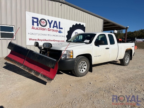 2012 Chevrolet Silverado 1500 4x4 Snowplow Extended Cab Pickup Truck