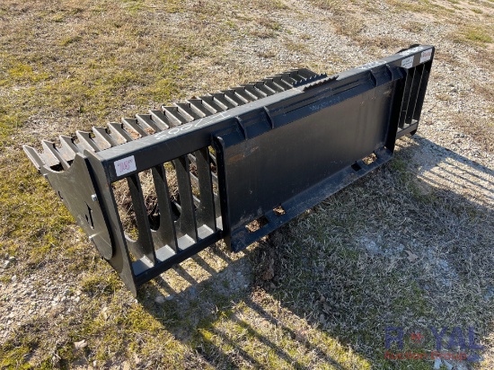 2024 Jenkins Iron And Steel 74in Skid Steer Rock Bucket Attachment