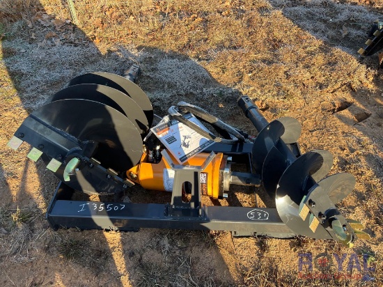 2024 Wolverine ADB-13-1218R Hydraulic Auger Drive and Bit Skid Steer Attachment